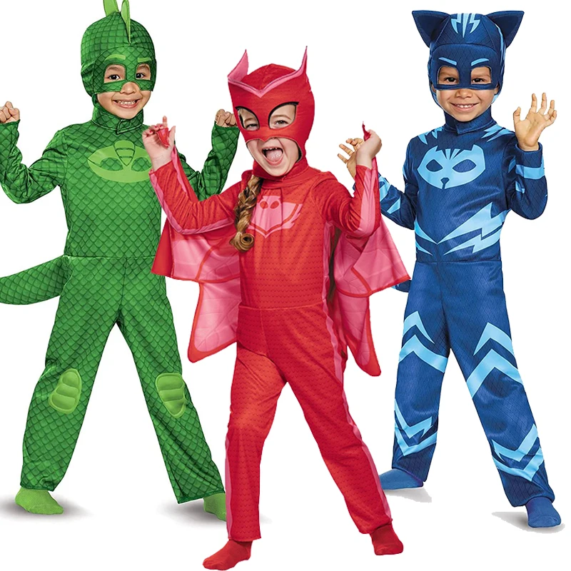 Cosplay Blue pigiama ragazzi ragazze Anime Hero Costume con maschera Cosplay vestito bambino Halloween costume festa di compleanno regalo per bambini
