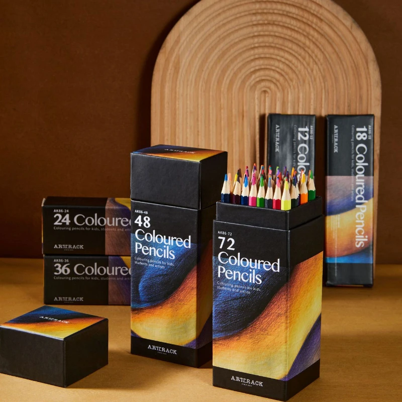 Professional 12/18/24/36/48/72 Colors Oily Colored Pencils Hexagon Wooden Handle Set Artist Painting Drawing Sketch Art Design