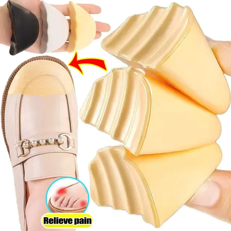 2pcs Anti Forward Sliding Forefoot Insert Pads Cuttable PU Foam Toe Plugs Reduce Size Insert Soft Shoe Accessories Toe Protector