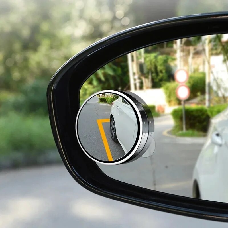 Espelho retrovisor para ponto cego de carro, ângulo amplo, 360 graus ajustável, pequeno, redondo, retrovisor auxiliar reverso, espelho convexo