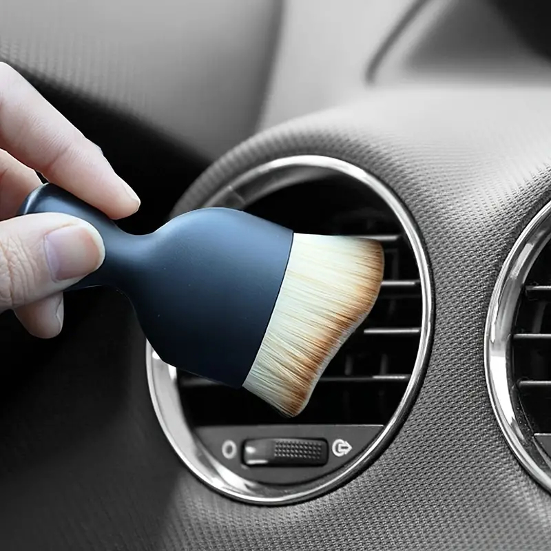 Brocha de maquillaje, herramienta de belleza multifuncional, brocha curva para polvo de coche, cabezal ondulado, cerdas para base