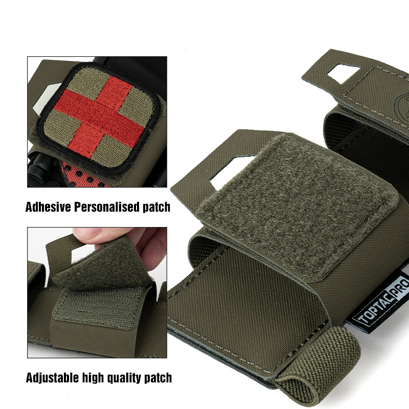 TOPTACPRO Tactical Tourniquee Pouch Trauma Shear Pouch Scissor Holder Molle 8525