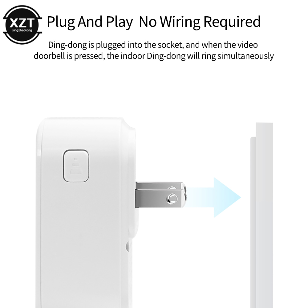 Wifi ワイヤレスドアベル屋内チャイム 100DB 433MHz 防水ドアリングチャイムドアベル受信機 Ding Dong Tuya スマートライフホーム