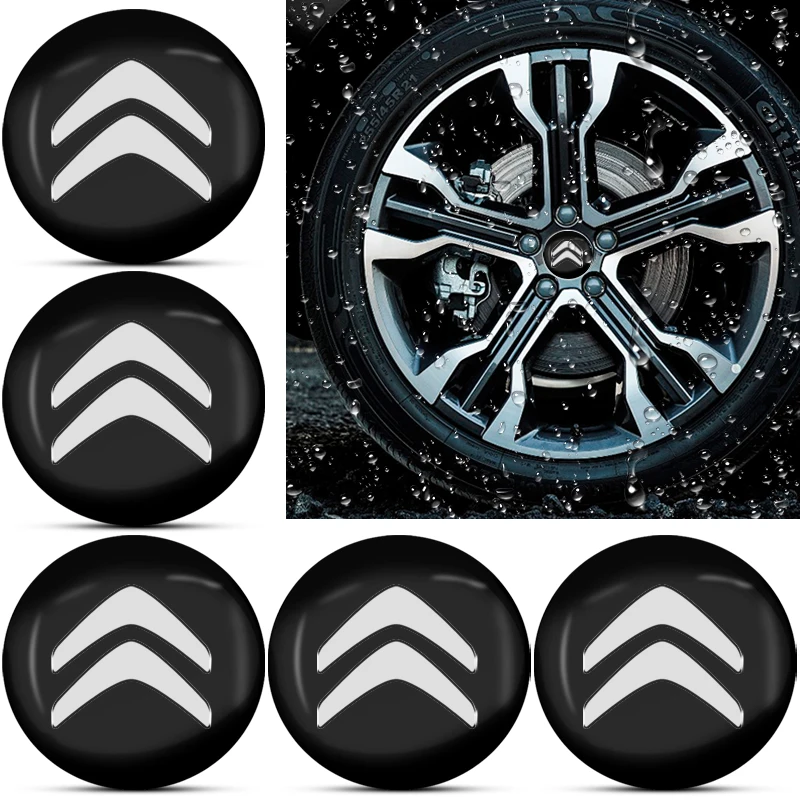 4 Uds 56mm tapa central de rueda de coche insignia Logo emblema calcomanía pegatina de rueda para Citroen C1 C2 C3 C4 C5 C6 C8 C4L DS3 Accesorios