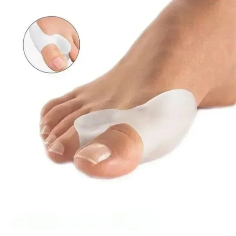 2PCS Silicone Gel Thumb Corrector Bunion Foot Toe Hallux Valgus Protector Separator Finger Straightener Adjuster Foot Care Tool