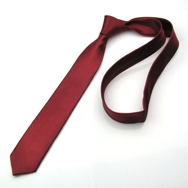 Corbata roja ajustada con punta de flecha informal estrecha, corbata negra delgada para hombre de 5cm, accesorios sencillos para fiesta, corbatas formales a la moda