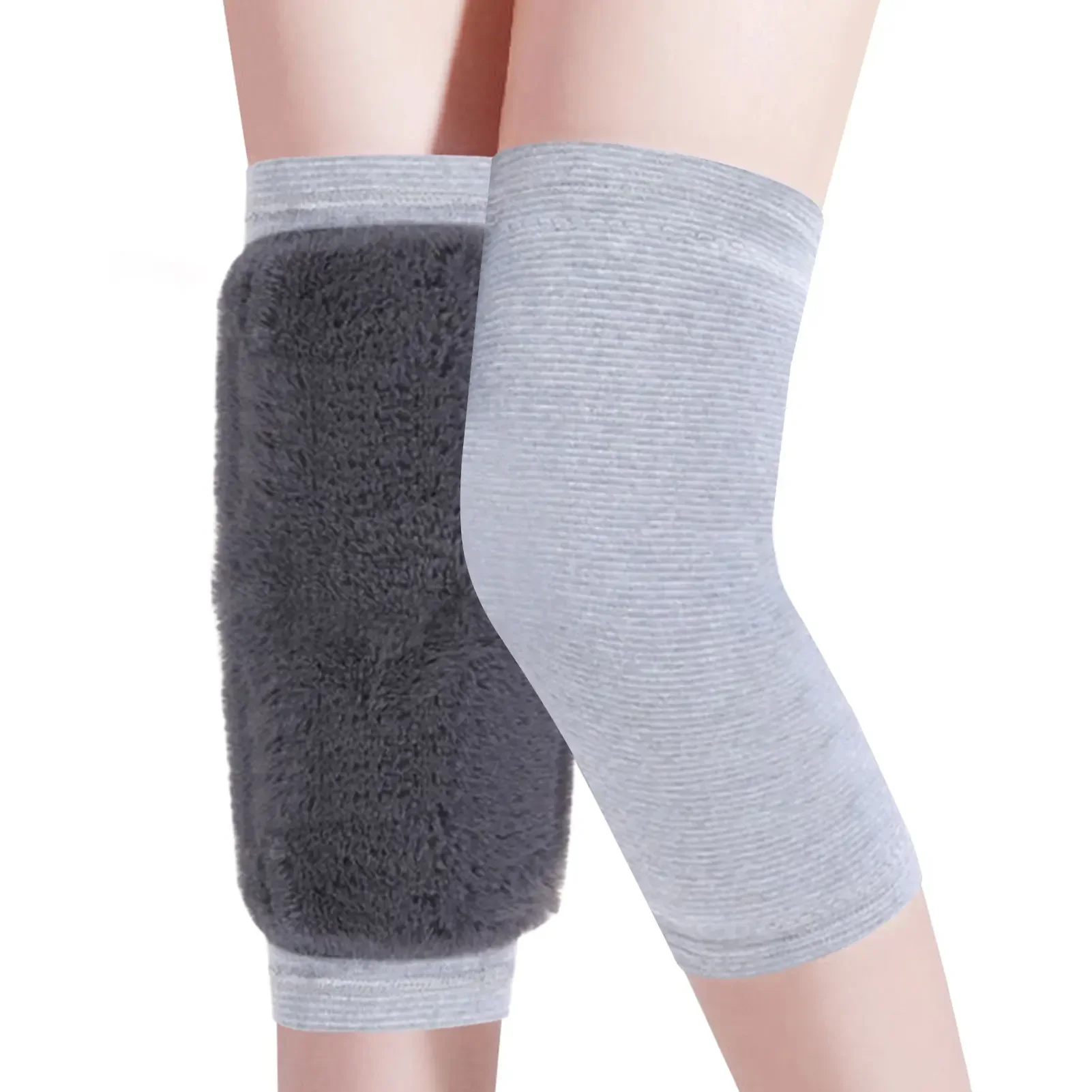 ฤดูหนาว Plush เข่า Pad ความร้อนเข่าสําหรับผู้สูงอายุผู้หญิงผู้ชายเข่า Pads แขนขาสําหรับเล่นสกีขี่จักรยานตั้งแคมป์วิ่ง