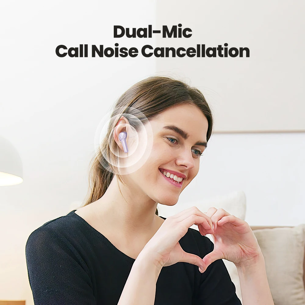 Toocki enc bluetooth 5.3 fones de ouvido tws alta fidelidade som estéreo com microfone sem fio à prova dwireless água fone de ouvido para o telefone móvel