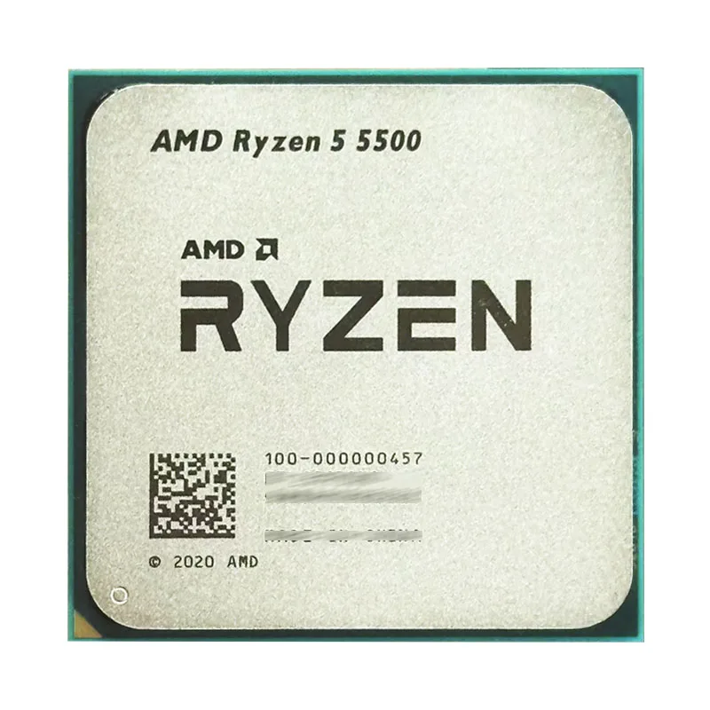 AMD Ryzen 5 5500 R5 5500 3,6 GHz 6-rdzeniowy 12-wątkowy procesor CPU 7NM L3=16M 100- 000000457   Gniazdo AM4 Brak wentylatora