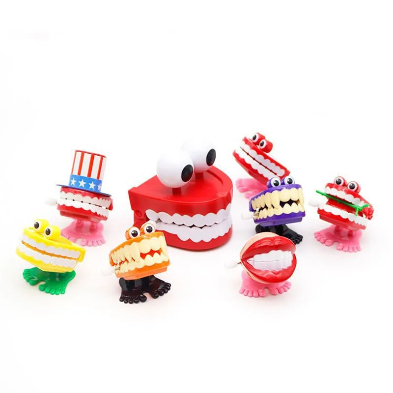 Mới Lạ Vui Đi Bộ Răng Hình Dạng Đồng Hồ Nhỏ Nhảy Răng Đồ Chơi Cha Mẹ Và Con Tương Tác Giải Nén Món Quà Của Trẻ Em