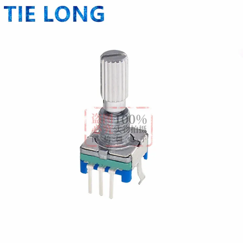 5 TEILE/LOS 20 Position 360 Grad Drehgeber EC11 w Push Button 5Pin Griff Lange 15/20 MM mit EINEM Gebauten Druckschalter 5