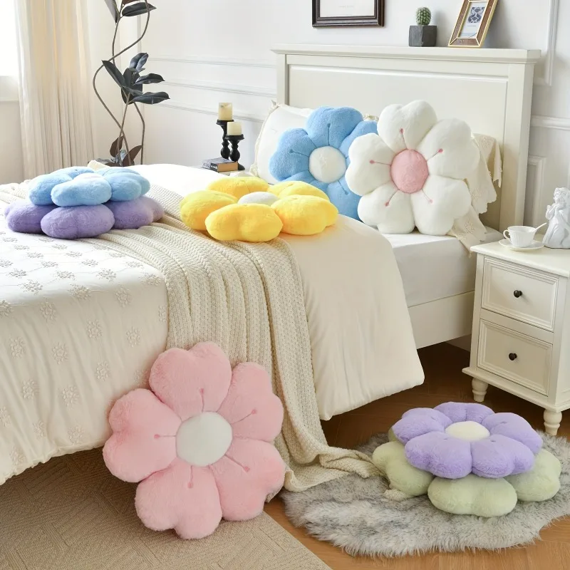 Cuscino in peluche a forma di fiore: comodo e carino cuscino per l'arredamento del materasso e del divano, cuscino per sedia, cuscino per il pavimento