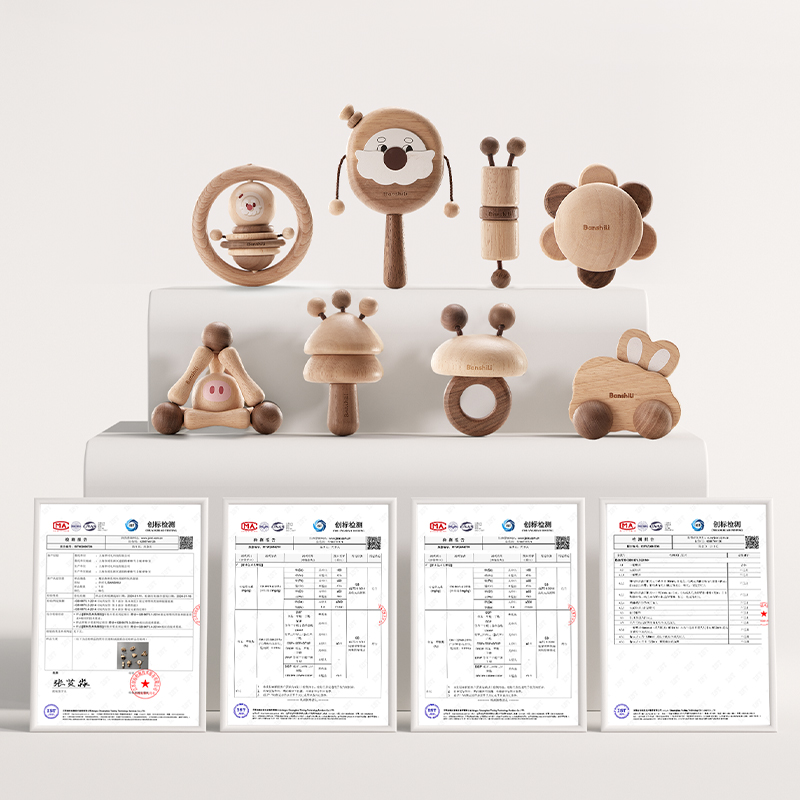 赤ちゃん用の木製のおもちゃ,0〜6か月,1〜2歳の赤ちゃん用の天然の柔らかい動物のおもちゃ