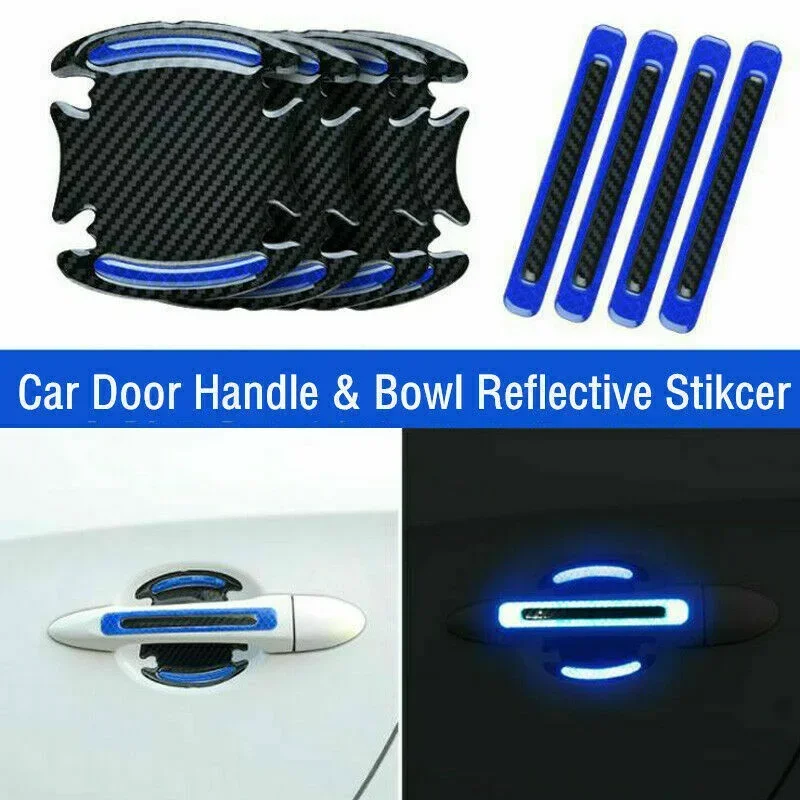 Auto Türgriff Reflektierende Aufkleber Schutz Aufkleber Türgriff Farbe Oberfläche Anti-scratch Reflektierende Aufkleber Auto Zubehör