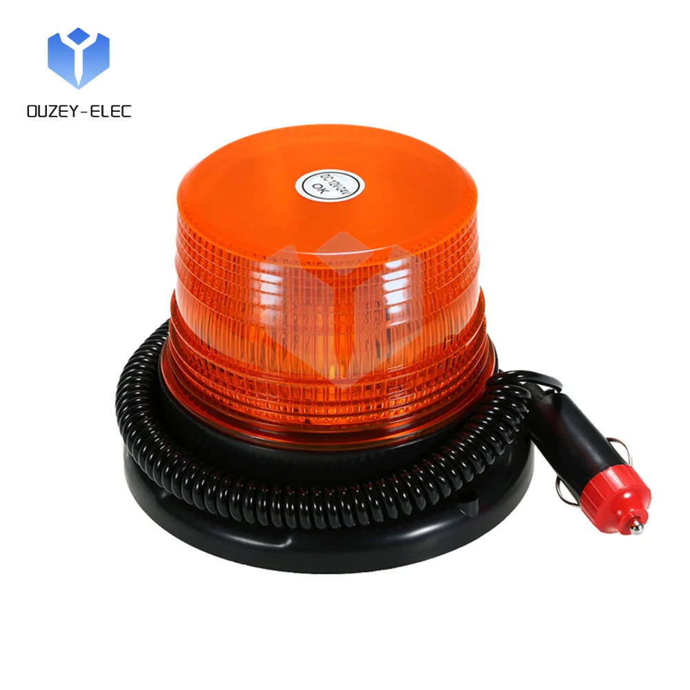 DC12 ~ 24V Spia lampeggiante magnetica 12LED Luce lampeggiante Ad alta luminosità Indicatore di emergenza Luce contorno auto
