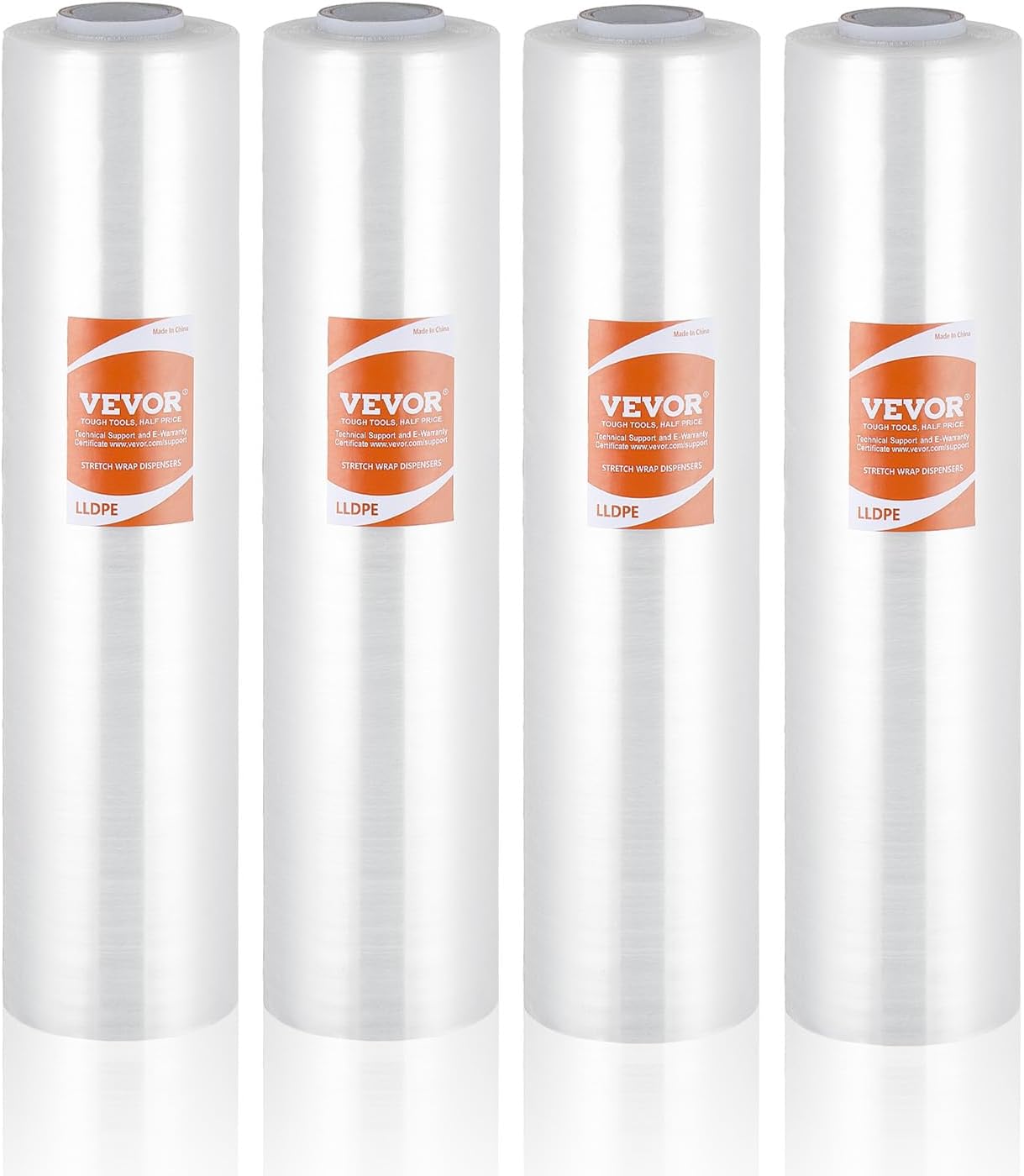 Stretch Film, 15 inches x 1000 feet, 60 Gauge Industrial Strength Clear Durable Stretch Wrap Roll, Heavy Duty Shrink Film
