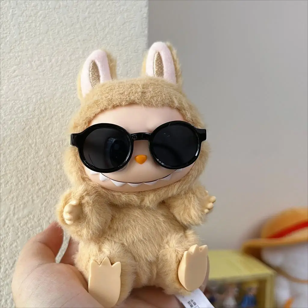 17cm Mini pluszowe ubrania dla lalek akcesoria do stroju dla Korea Kpop Exo Labubu Idol okulary okulary przeciwsłoneczne odzież prezent