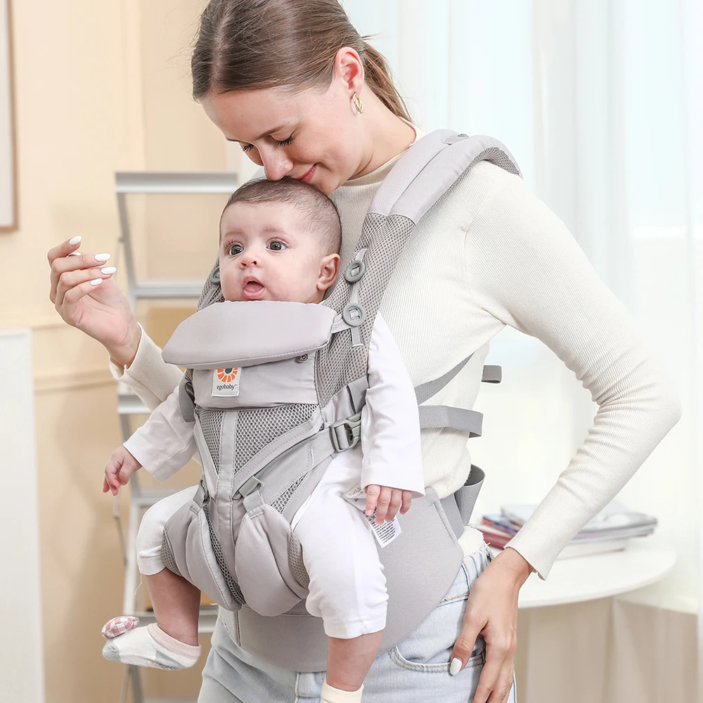 Egobaby Omini 360 — переноска-кенгуру с дышащей сеткой, подходит для младенцев и маленьких детей, с функцией поддержки талии, подходит для детей 0–48 месяцев и способностью 7-45 фунтов.