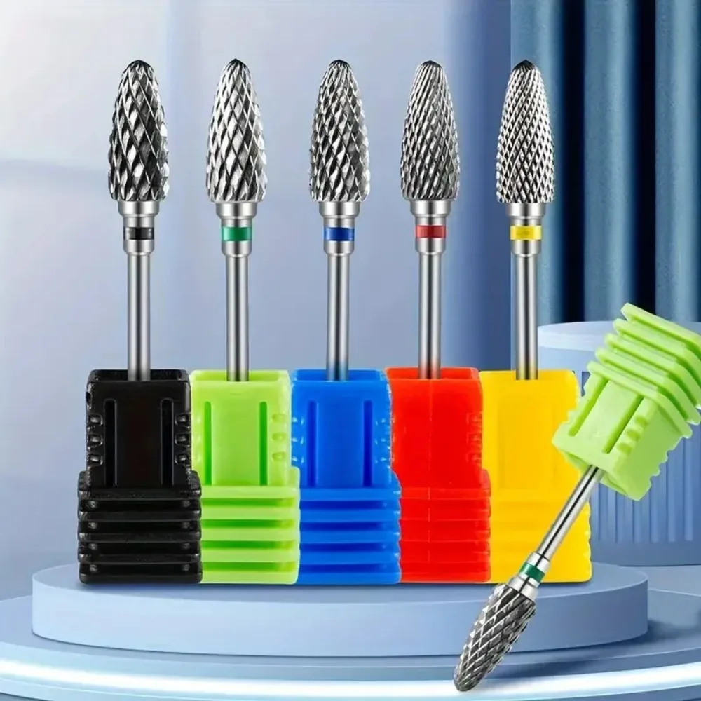 Frezarki do paznokci z węglika wolframu, akcesoria do elektrycznej frezarki do manicure, frezy do usuwania żelu do paznokci, narzędzia do paznokci, pilniki elektryczne.