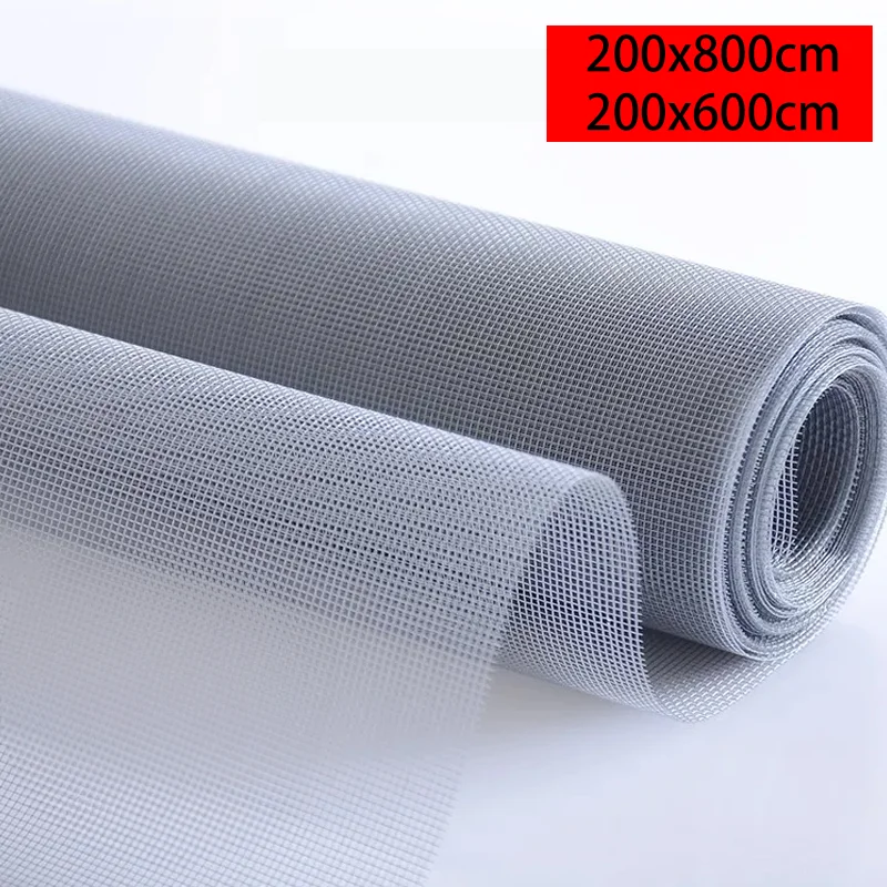 Mampara de malla grande de 200x800 cm: protección contra mosquitos y insectos, ventilación transpirable, adecuada para ventanas, puertas y balcones