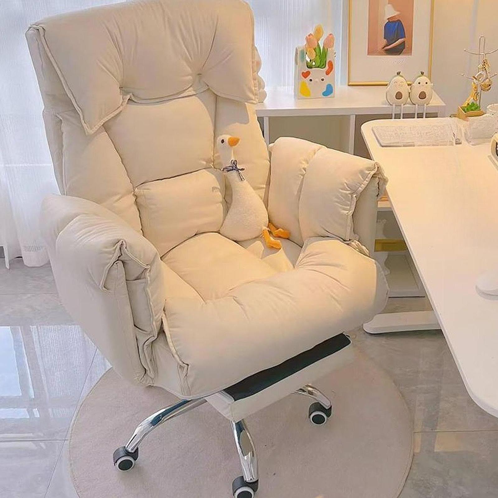 Computer Chair Rotatable Swivel Recliner Executive Gaming Chair Adjustable Lumbar Support Ergonomic for Bedroom Home Office