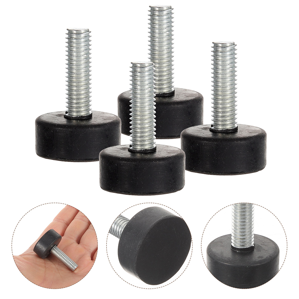 4 Pcs Table Legs Leveling Screws Small Rubber Feet for Cutting Board Leveler Adjustable Furniture Iron