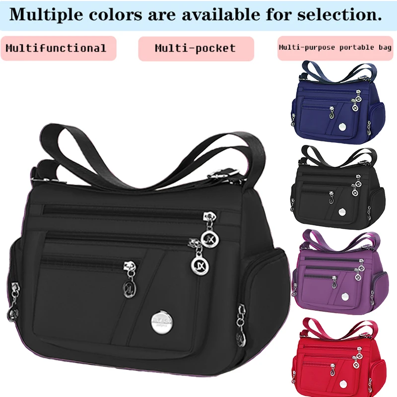 Nuevo estilo, bolso de mano de tela de nailon neutro para mujer, bolso cruzado con correa para el hombro de tela Oxford, bolso de viaje, bolso informal con múltiples compartimentos