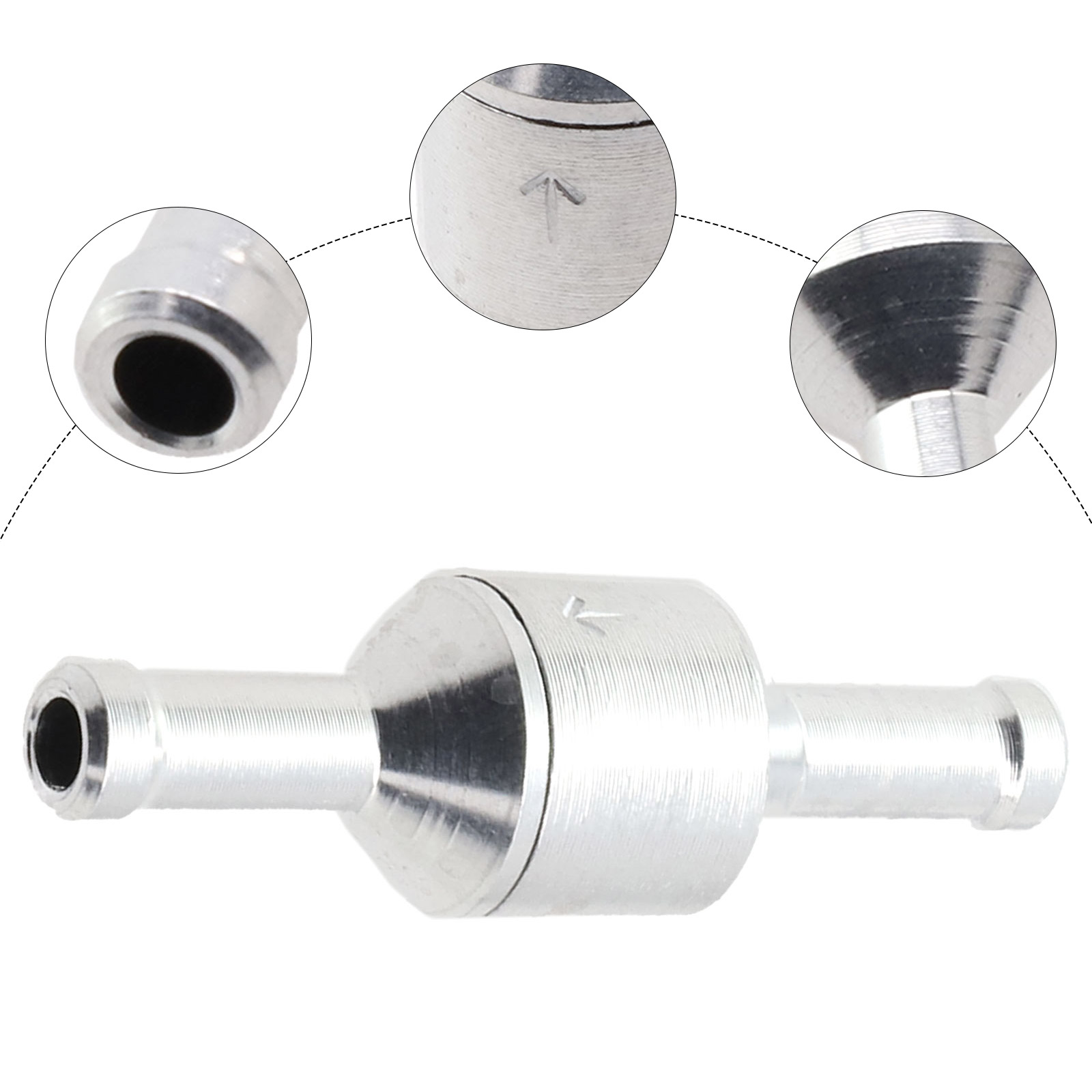 Válvula de Retorno Non-Return Chrome, 1Pc, 6-12mm, Combustível, Água, Gás, Caravanas, RV, Agriculture Hardware, 1Pc