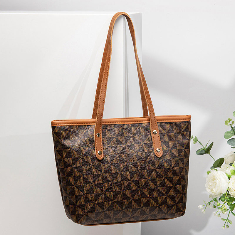 Bolso de mano Retro de gran capacidad a la moda, bolso de mano estampado de un hombro, nueva moda