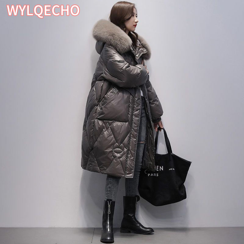 แจ็กเก็ตขนเป็ดของผู้หญิงหนาปานกลางยาวปานกลาง, Coat2023ขนเป็ดแบบหลวมๆในฤดูหนาวเพื่อให้ความอบอุ่นในฤดูหนาว