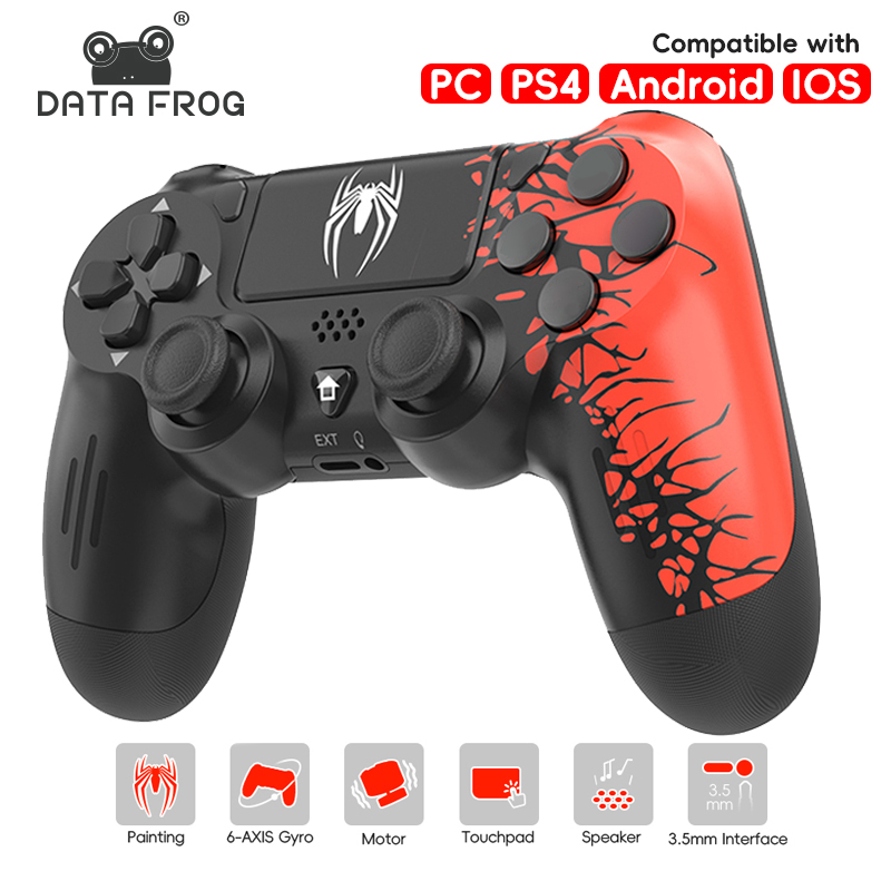 DATA FROG Drahtlose Spiel Controller Bluetooth-kompatibel Spide Gamepad für PS4 Gamepad Slim/Pro Konsole Spiel Für Joystick PC