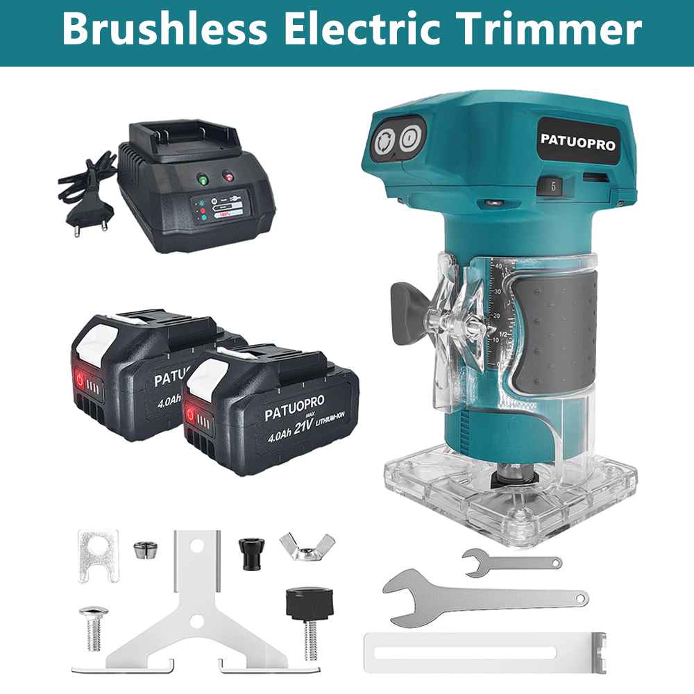 PATUOPRO 30000 об/мин аккумуляторный маршрутизатор бесщеточный электрический триммер долбежный циркуляционный резьба обрезка электроинструменты для Makita 18 В Batte