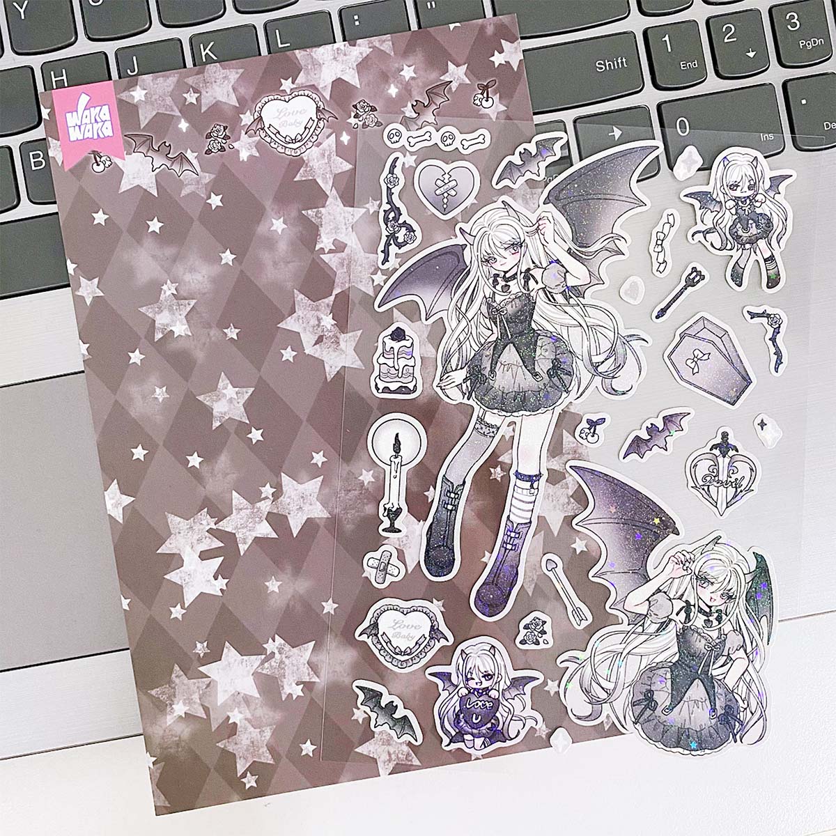 Deco สมุดภาพสติกเกอร์ DIY วัสดุตกแต่งเครื่องเขียนสติกเกอร์สาวอะนิเมะสมุดบันทึก Idol การ์ดโทรศัพท์กระเป๋าเดินทางแล็ปท็อป