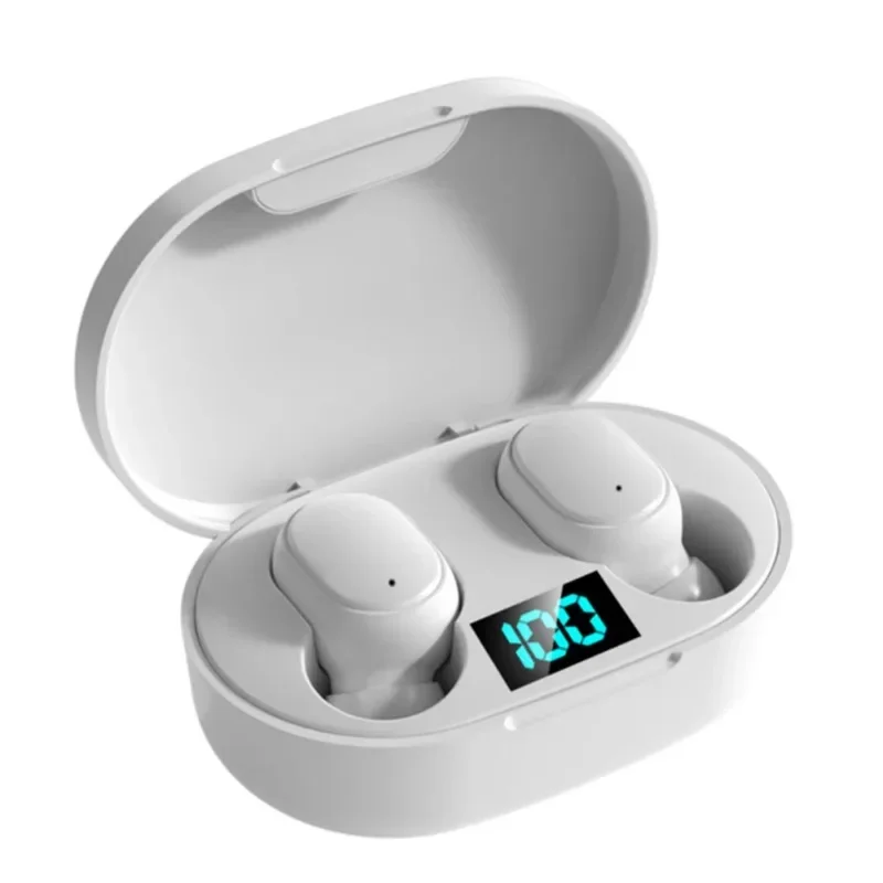 E6S Fones de ouvido sem fio com cancelamento de ruído Fones de ouvido estéreo intra-auriculares à prova d'água com display LED Estojo de carregamento
