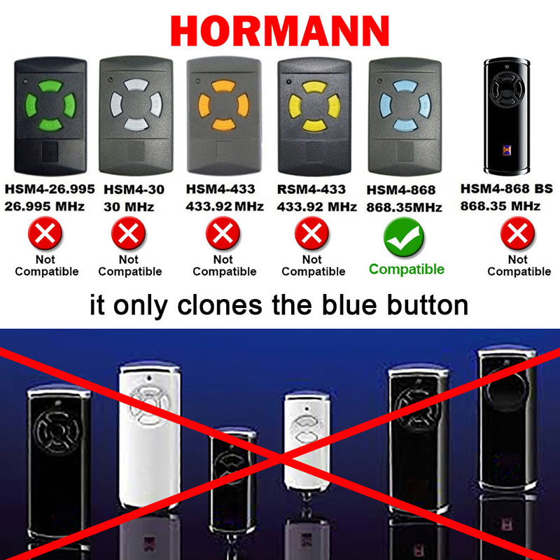 HORMANN HSM4 868 МГц пульт дистанционного управления гаражными воротами HORMANN HSE2 HSE4 HSM2 HS1 HS2 HS4 HSZ1 HSZ2 HSP4 868 Устройство открывания гаражных ворот