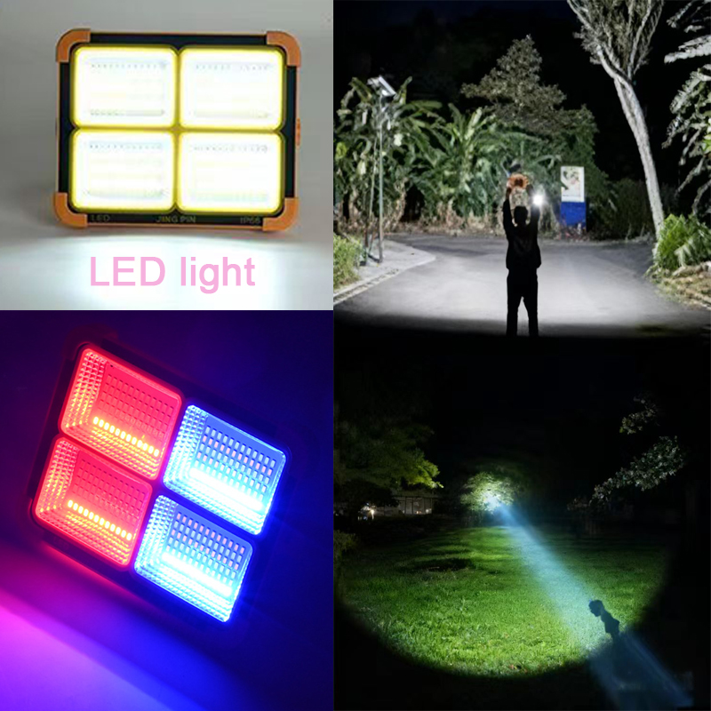 Ruisenzhuo lanterna de acampamento recarregável solar banco alta potência led tenda luz poderosa ímã lanterna reparação lâmpada emergência