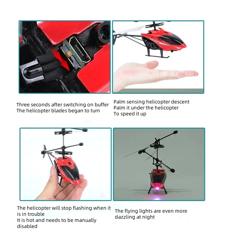 Wiederaufladbare Mini-RC-Drohne mit Fernbedienung, sicher, sturzsicher, RC-Hubschrauber, Drohne, Kinderspielzeug (keine Batterie mit Fernbedienung)