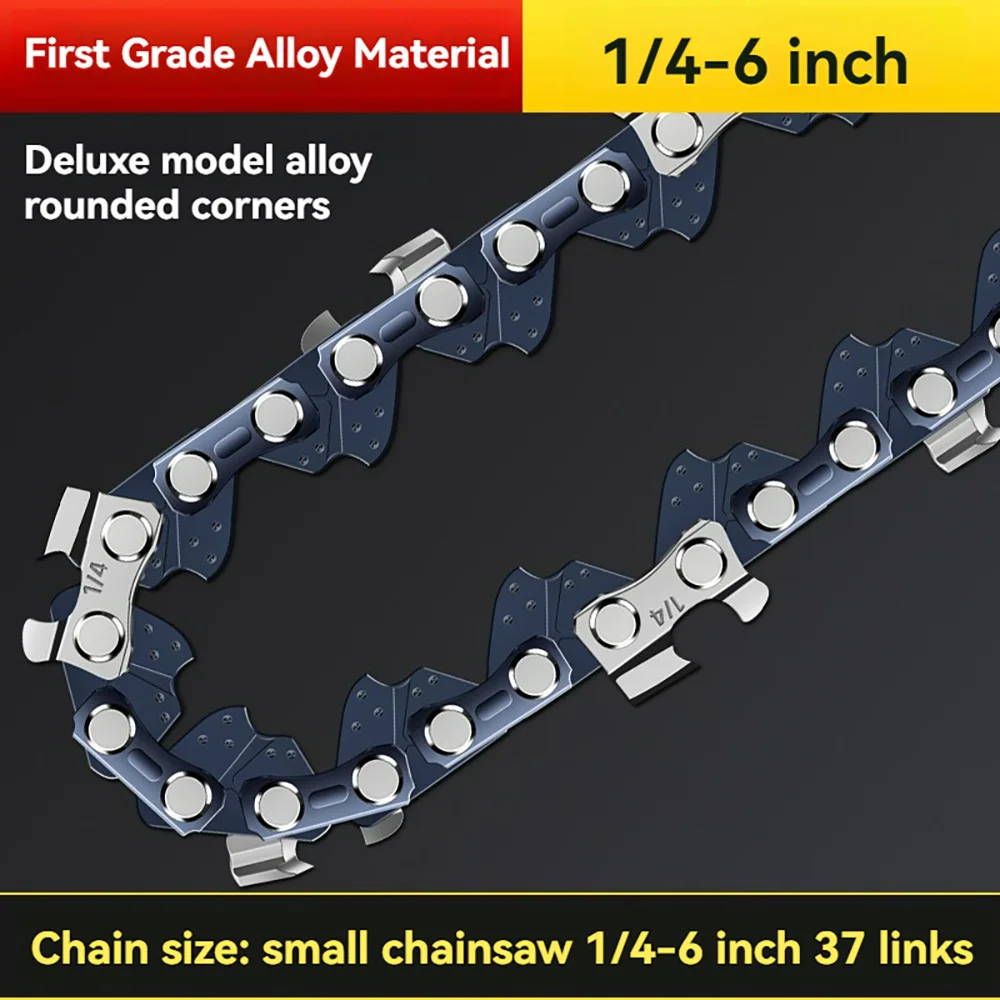 6 Inch 1/4"P Electric Saw 37 knots 18 knives Chainsaw Chains Logging Saw Blade Pruning Chain Saw Chain Accessories Wood Cutting