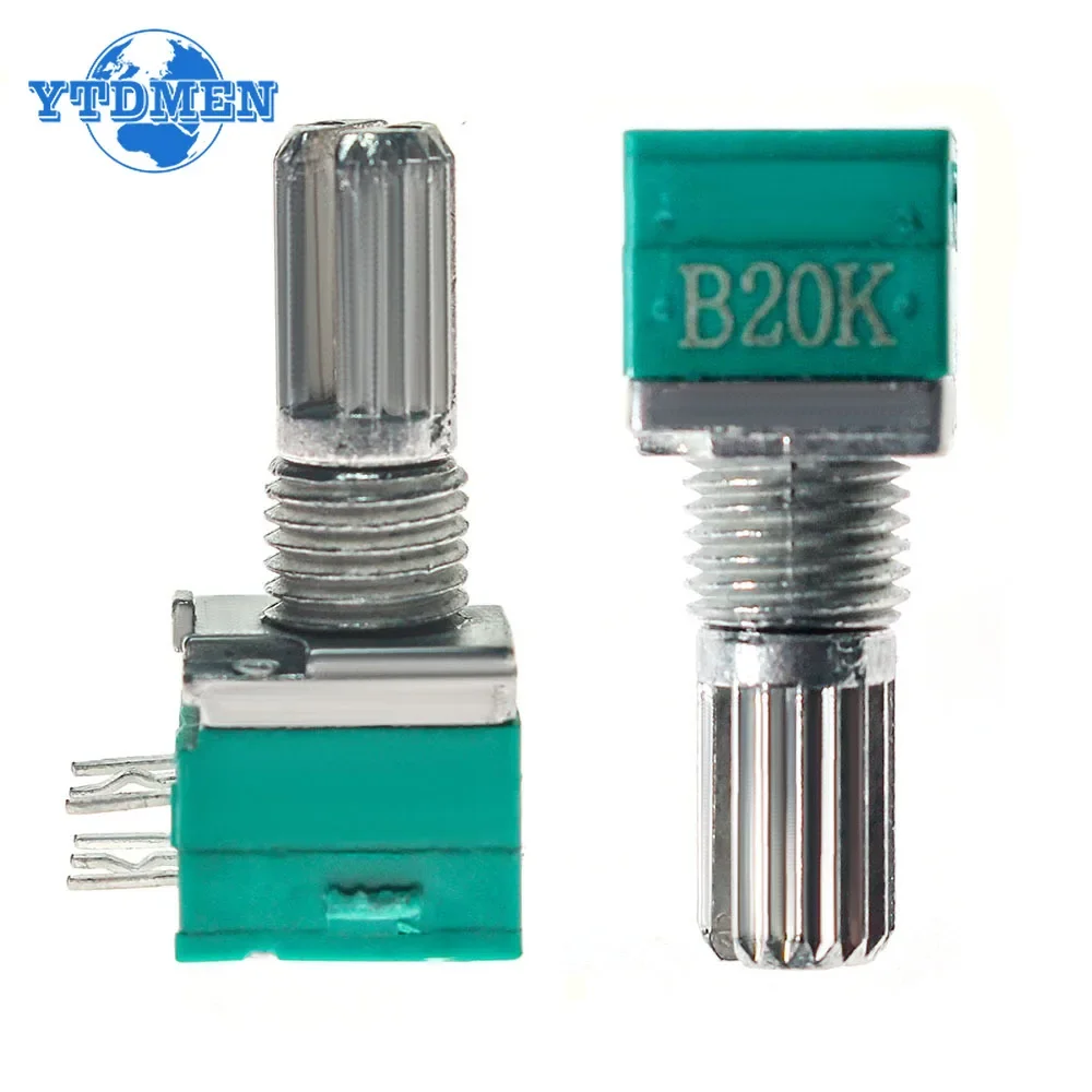 5PCS RK097NS RK097 Potentiometer B10K B5K B100K B1K B50K B20K 500K Shaft 15mm 6Pin Audio Amplifier Sealing Potentiometers Kit