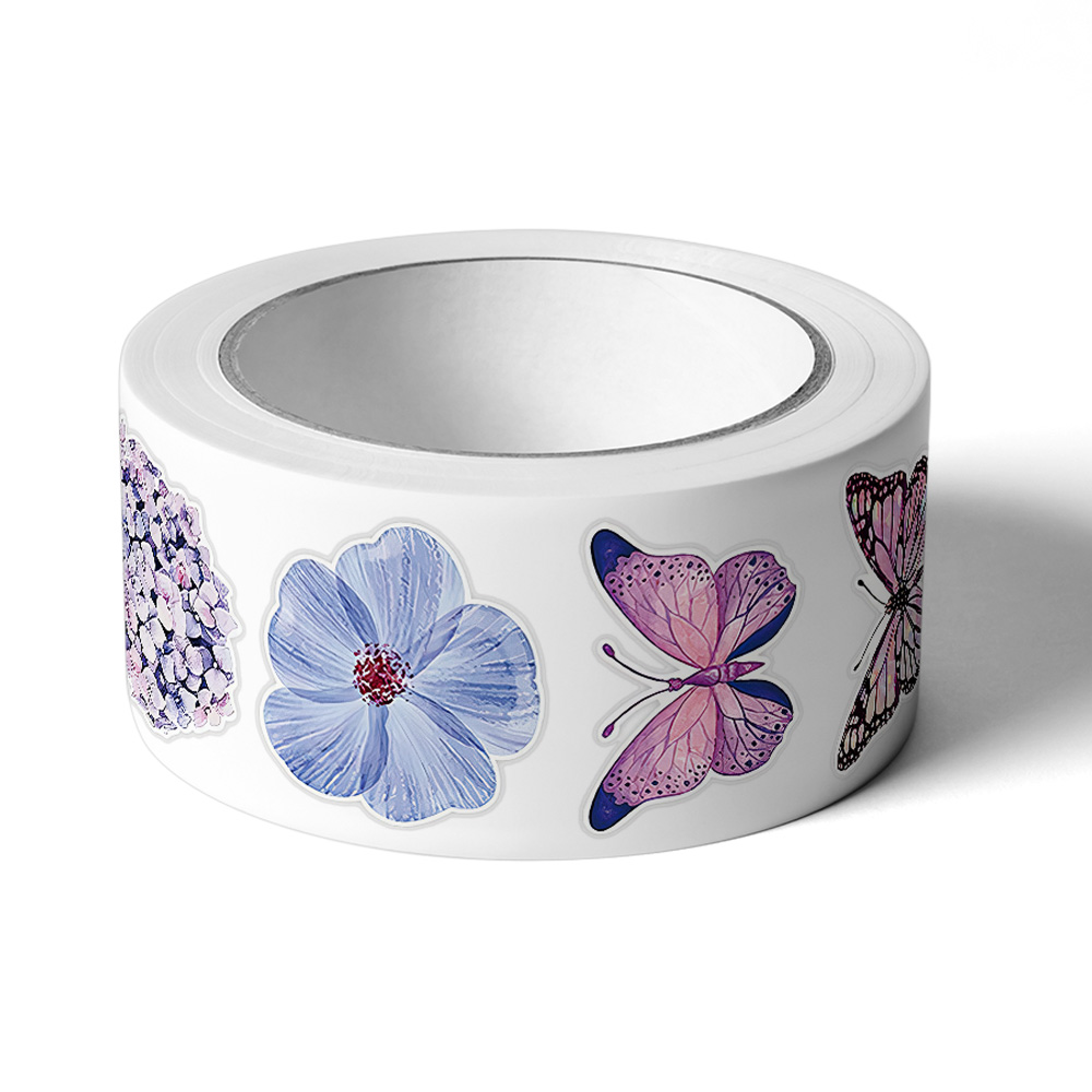 100-500pcs สติกเกอร์ดอกไม้ผีเสื้อ 8 การออกแบบผีเสื้อที่มีสีสันสติ๊กเกอร์สติกเกอร์น่ารักตกแต่งสมุดภาพเครื่องเขียน