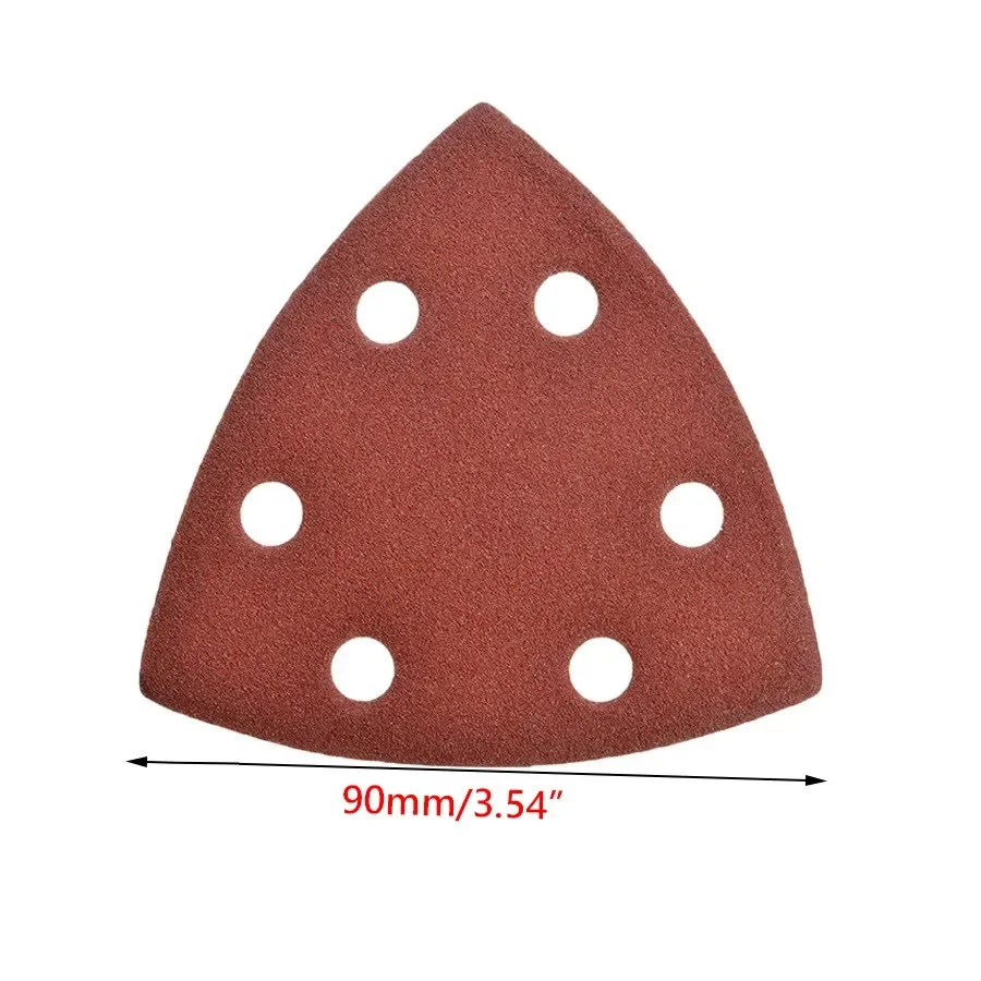 20PCS Triangular Sanding Disc 90mm 6 Hole Sander Hook & Loop Sandpaper Abrasive Tools For Sanding Grit