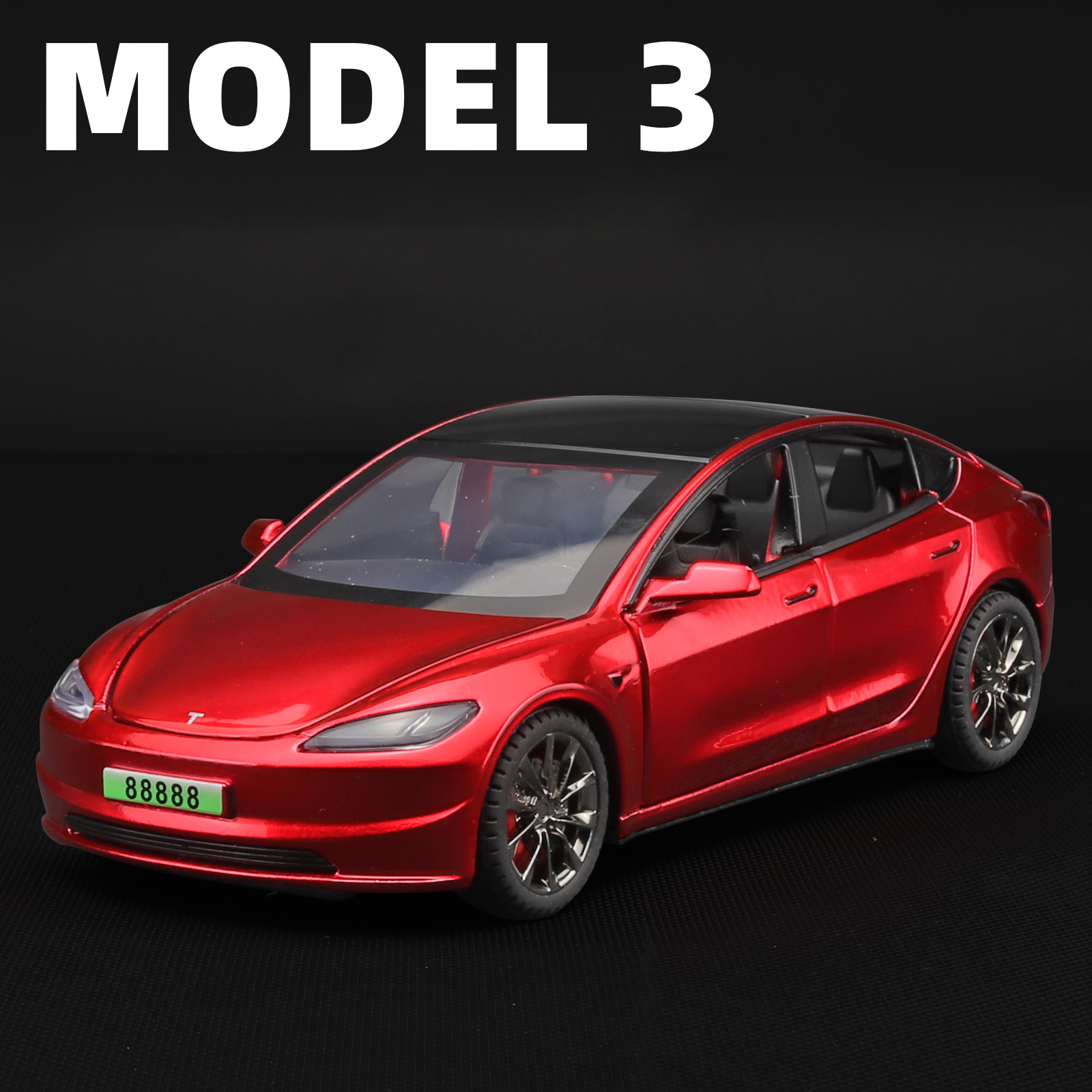 Nieuwe 1/32 MODEL 3 legering gegoten automodel simulatie geluid en licht kinderen speelgoed auto ouder-kind spel verjaardagscadeau