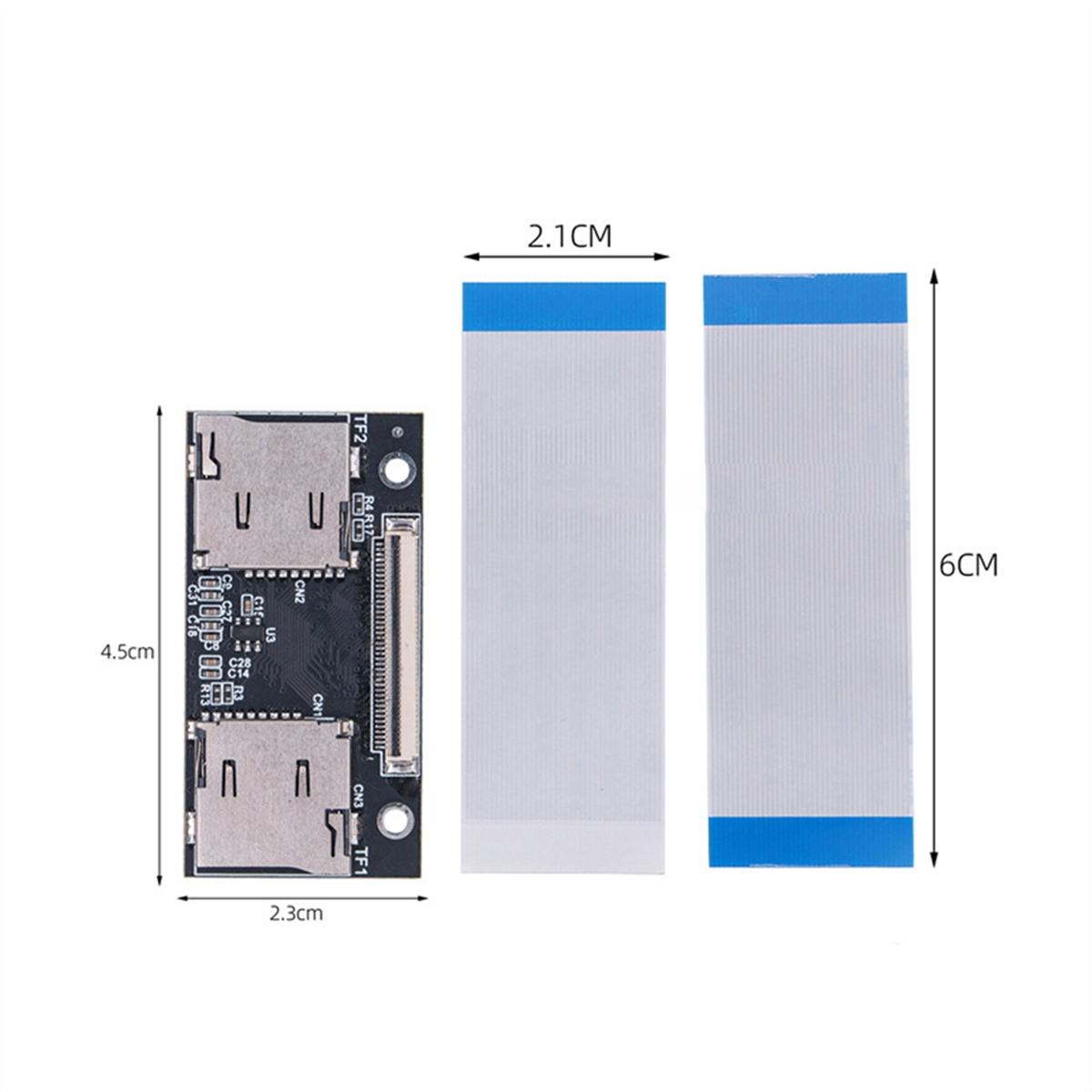 TF Adapter Card Dual TF Card to CE Anti-Interference Connection Card Suitable for Computer and Game Consoles