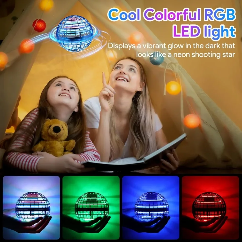 Flying Orb Ball ของเล่น Soaring Hover Boomerang Spinner มือควบคุม Mini Drone Cosmic Globe Spinning เด็กผู้ใหญ่กลางแจ้ง Fly ของเล่น