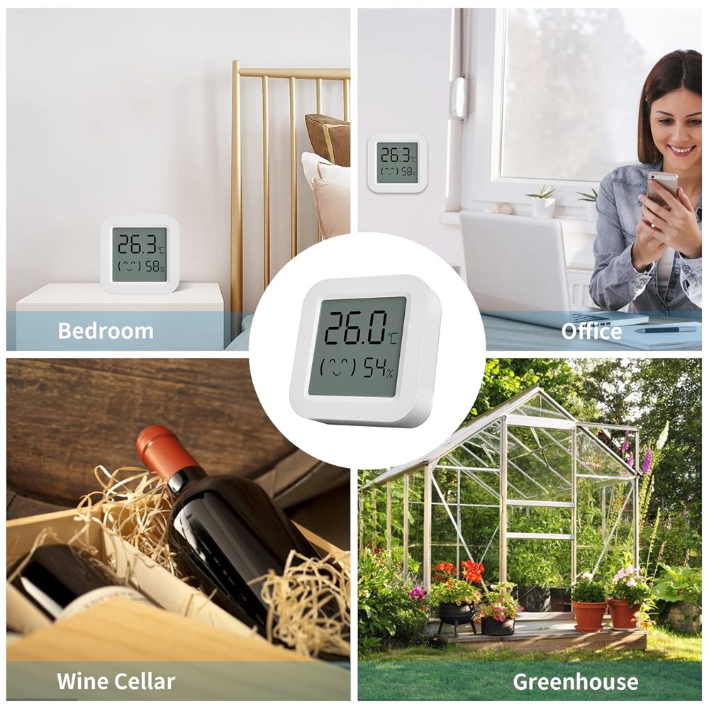 Tuya Zigbee Temperatur Feuchtigkeit Sensor Für Smart Home LCD Bildschirm Funktioniert Mit Alexa Google Home APP Smart Leben Tuya Smart Yandex
