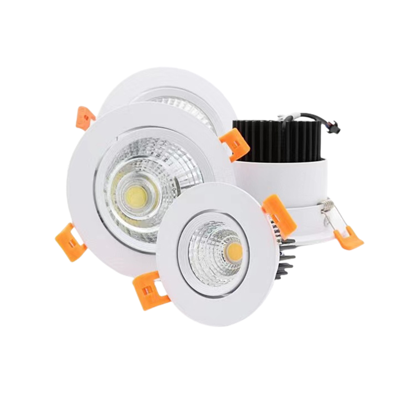 Nuevos focos LED para techo COB con ángulo ajustable, focos de 3W, 5W, 7w, 9w, 12w, 15w18w, AC85-240VD giratorio empotrado regulable