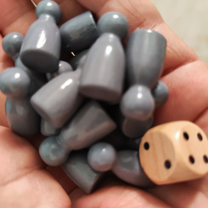 Juego de rompecabezas de madera humanoide para niños, juego de mesa de madera, piezas de ajedrez, piezas de damas humanoides, ajedrez volador, 16 Uds.