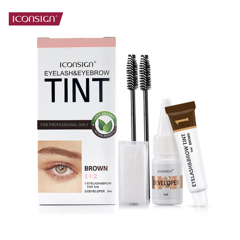 ICONSIGN Kit tinta per tintura per sopracciglia ciglia Enhancer per sopracciglia Mascara Lift Tinting Tattoo Occhi Strumenti per il trucco
