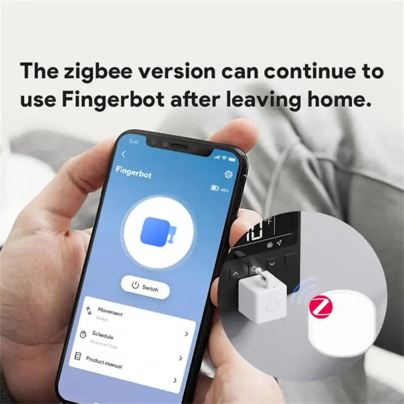 Tuya Zigbee Fingerbot Plus Smart Fingerbot Switch Button Pusher APP Timer Spraakbesturing Werkt met Alexa Google Home Assistant