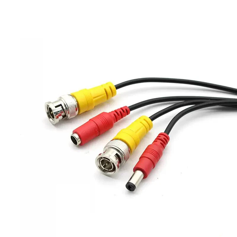 Alta qualidade todo o cobre ahd cctv cabo 5m 10m 15m 20m 30m 50m vídeo + potência hd estender fios extensão com bnc + dc 2in1